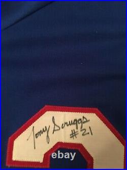 Chad Kreuter Tulsa Drillers Texas League Vintage Rawlings Game Used Auto Jersey