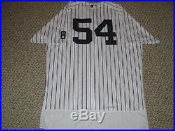 Chapman #54 size 46 2016 Yankees Game Jersey HOME Berra patch Steiner MLB holo