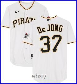 Chase De Jong Pittsburgh Pirates Player-Issued #37 White Jersey Item#13267292