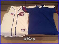 Chicago Cubs Game Used 1942 Throwback Uniform #17 Worn By Brandon Hyde on 6/8/14