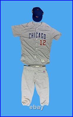 Chicago Cubs KYLE SCHWARBER GAME USED / ISSUED Jersey / Pants / Memorial Day Hat