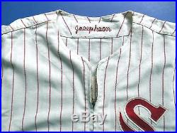Chicago White Sox 1971 Game Worn FLANNEL Jersey Red Pinstripe Era