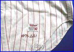 Chicago White Sox 1971 Game Worn FLANNEL Jersey Red Pinstripe Era