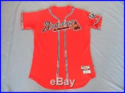 Chipper Jones 2011 Atlanta Braves game used jersey with Ernie Johnson patch