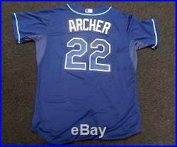 Chris Archer Tampa Bay Rays Game Used Worn ROOKIE Jersey All-Star MEARS