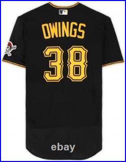 Chris Owings Pittsburgh Pirates Player-Issued #38 Black Road Jersey