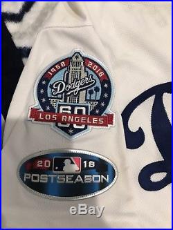 Chris Taylor Dodgers 2018 NLCS Game Used/Worn Jersey MLB Authenticated