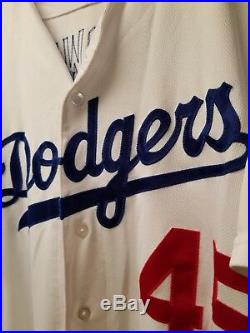 Chris Woodward GAME USED NLCS Game 5 Los Angeles Dodgers Jersey Rangers Manager