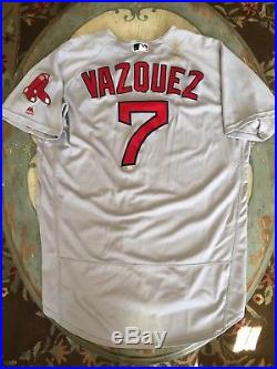 Christian Vazquez Game Used Worn Jersey Boston Red Sox Mlb Authenticated