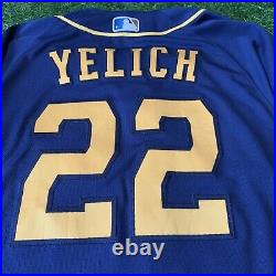 Christian Yelich Milwaukee Brewers Game Used Worn Jersey 2020 146th Career HR