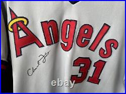 Chuck Finley 1987 Game Worn Angels Jersey Autographed