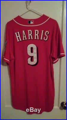 Cincinnati Reds 2012 Willie Harris Red Alternate Game Used Jersey