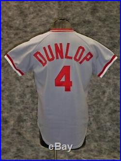 Cincinnati Reds Vintage 1979 Game Used / Worn Jersey. Harry Dunlop. Ex. + Cond