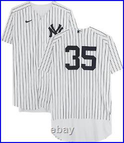 Clay Holmes Yankees Player-Worn #35 Pinstripe Jersey vs Mariners on 8/3/2022