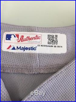 Clayton Kershaw Game Used Dodgers 2014 NLDS Jersey MLB Authentication Holo