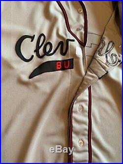 Cleveland Indians Buckeyes Throwback Game Used Jersey Size 50
