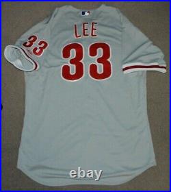 Cliff Lee Philadelphia Phillies 2015 Game Issued Majestic Cool Base Jersey