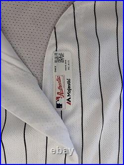 Colorado Rockies Wade Davis #71 Game Issued Used White Jersey
