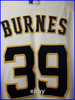 Corbin Burnes GAME USED 8/3/20 Milwaukee Brewers Home Cream Jersey MLB Hologram