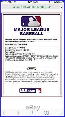 Corey Seager LA Dodgers Game Used Jersey Career HR #3 MLB authenticated