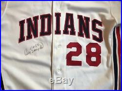 Cory Snyder Game Used Cleveland Indians Autographed Jersey 1989