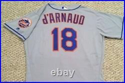 D'ARNAUD size 48 #18 2018 New York Mets game jersey issued gray road MLB HOLO