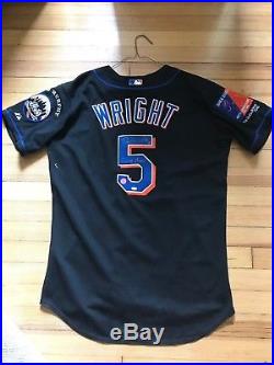 DAVID WRIGHT ROOKIE GAME USED JERSEY & PANTS With COA PHOTOS METS FINAL LAST GAME