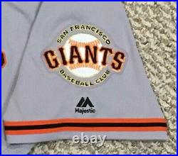 DECKER size 52 #33 2017 SAN FRANCISCO GIANTS GAME USED jersey road gray MLB HOLO