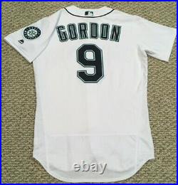 DEE GORDON size 40 #9 2018 Seattle Mariners game used jersey home white MLB HOLO