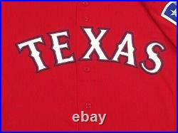 DELINO DESHIELDS JR sz 40 #3 2018 Texas Rangers game jersey alt red issued MLB