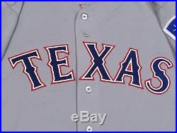 DELINO DeSHIELDS size 42 #3 2019 Texas Rangers game jersey road gray MLB HOLO