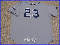 DEREK LOWE size 54 #23 2006 LOS ANGELES DODGERS ROAD GAME USED jersey BPH COA