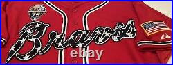 Dan Uggla Game-Used Atlanta Braves Red Majestic July 4th Military Jersey withCOA