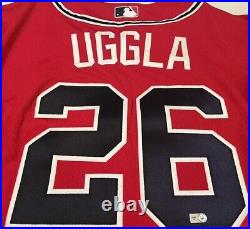 Dan Uggla Game-Used Atlanta Braves Red Majestic July 4th Military Jersey withCOA