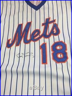 Darryl Strawberry #18 New York Mets Game Used Jersey Signed Autograph Auto Worn