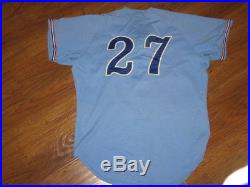 Dated Set 2 1975 Montreal Expos Blue game used worn jersey Dale Murray #27 P