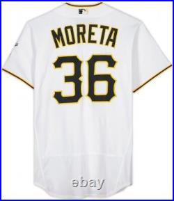 Dauri Moreta Pittsburgh Pirates Player-Issued #36 White Jersey from