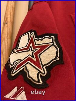 Dave Clark 2009 Houston Astros Game Used Red Home Jersey Texas Patch