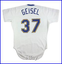 Dave Giesel 1984 Seattle Mariners Game Used Worn Home White Jersey