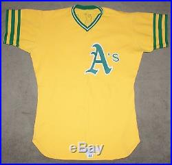 Dave McKay 1980 Oakland A's Athletics Game Used Worn Gold McAuliffe Jersey