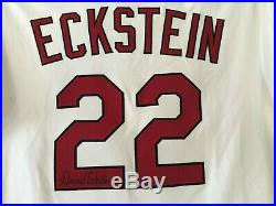 David Eckstein Signed Game Used / Issued 2007 St. Louis Cardinals Jersey with LOA