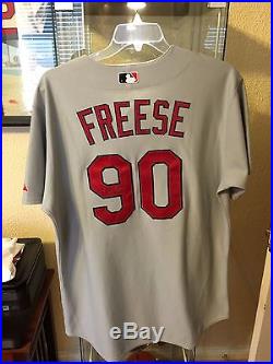 David Freese Cardinals Game Used Worn Autographed Jersey