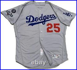 David Freese Game Used/Issued FINAL Season Los Angeles Dodgers Playoff Jersey