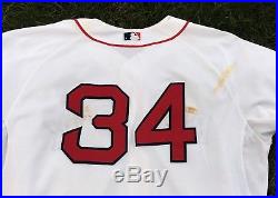 David Ortiz Game Used 2013 Red Sox Jersey-boston Strong-photo Matched-unwashed