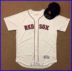 David Ortiz MLB Holo Game Used Autographed Jersey & Hat Cap HR 2016 Home Red Sox