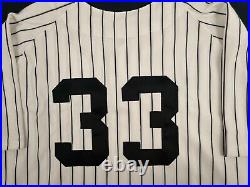 David Wells 1998 New York Yankees #33 Game Issued Home Pinstripe Size 54 Jersey