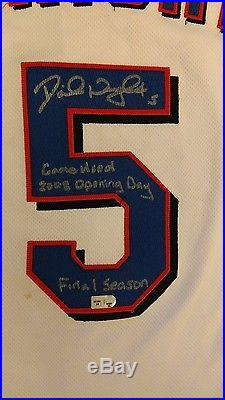 David Wright Autographed Game Used Jersey Last Opening Day at Shea 2008 Mets