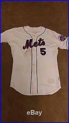 David Wright Autographed Game Used Jersey Last Opening Day at Shea 2008 Mets