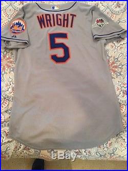 David Wright Game Used Jersey New York Mets Postseason MLB Dodgers Baseball