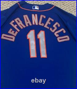 DeFRANCESCO size 46 2020 New York Mets game jersey issued road blue SEAVER MLB